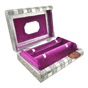 Antique Look Premium Wooden Handmade 2-Roll Bangle Box